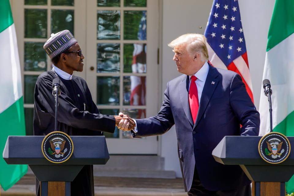 Presidents Muhammadu Buhari and Donald Trump