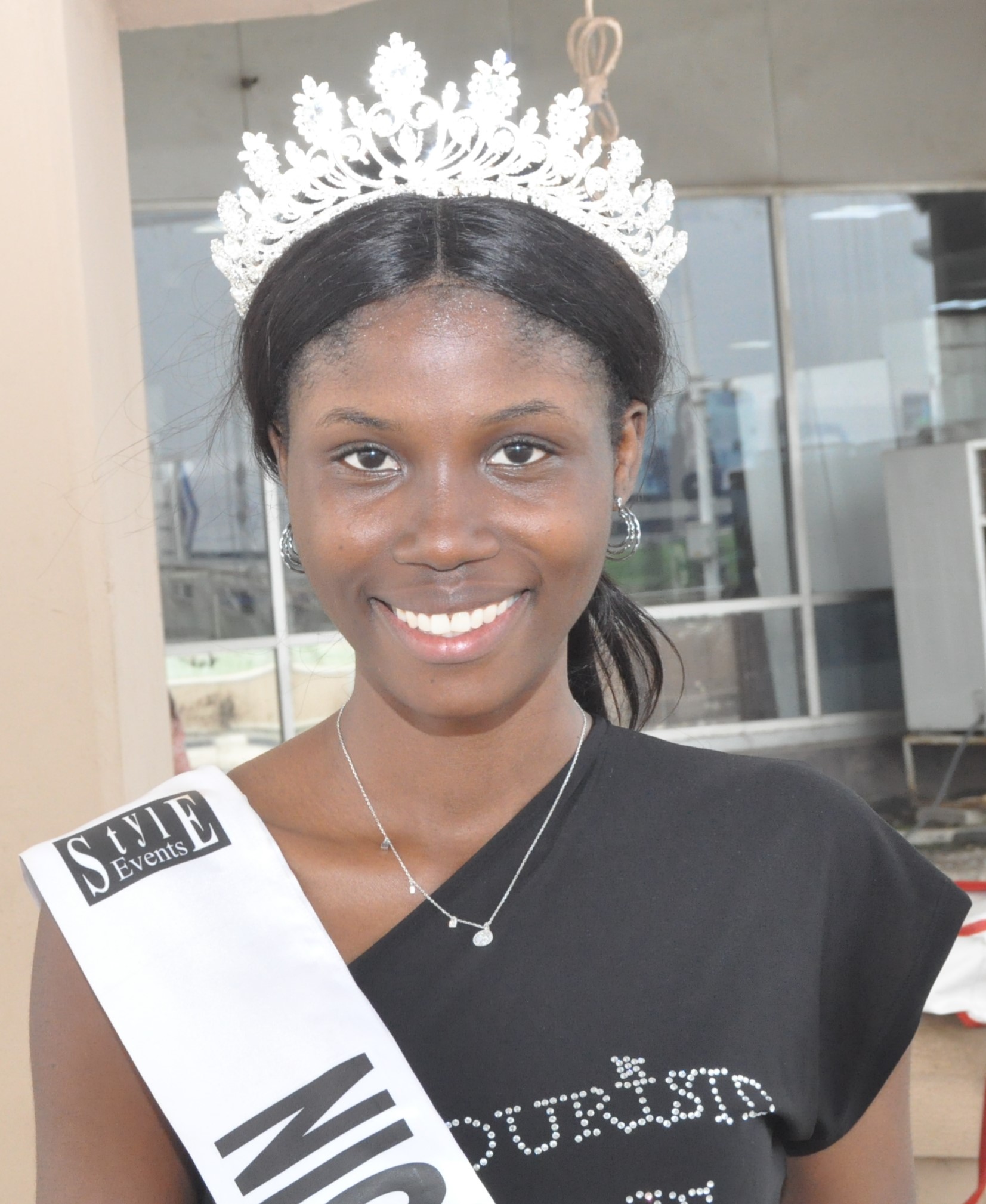 Daniella Iyamah on her return today from Beirut, Lebanon, where she was crowned Miss Africa