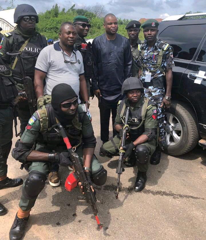 Abba Kyari and some members of his team.