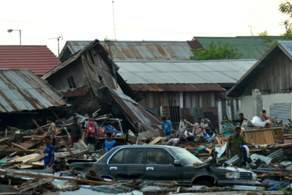 Trail of destruction by the Indonesian Quake-Tsunami