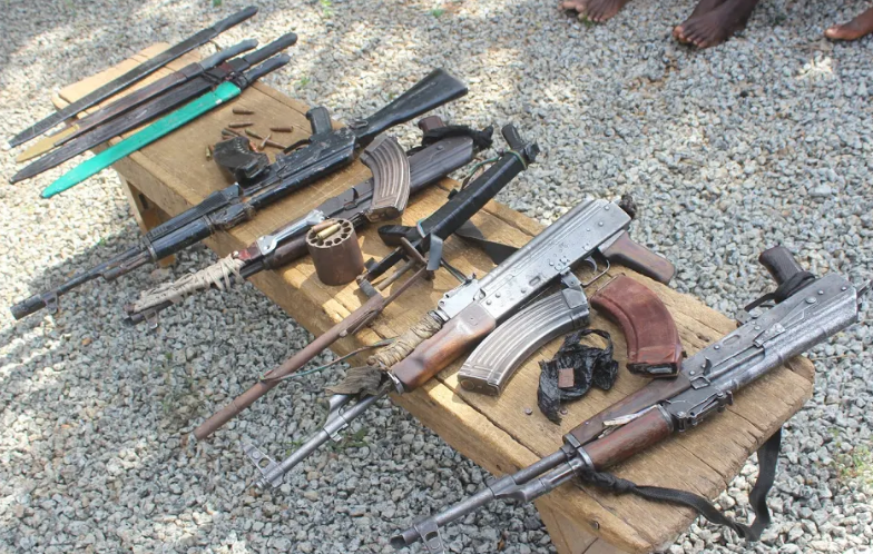 Arms allegedly recovered from the bloody bandits