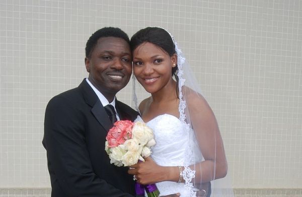 Anita and Tom Iseghohi on their wedding day. Photo credit - Bellanaija