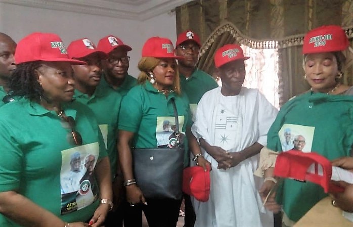 Members of the Group during the visit to Titi Abubakar as they promise 10 million votes for Atiku