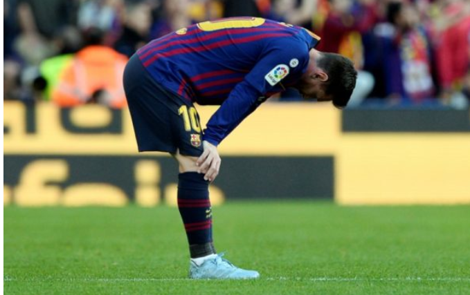 Lionel Messi: stunned by Betis loss on return