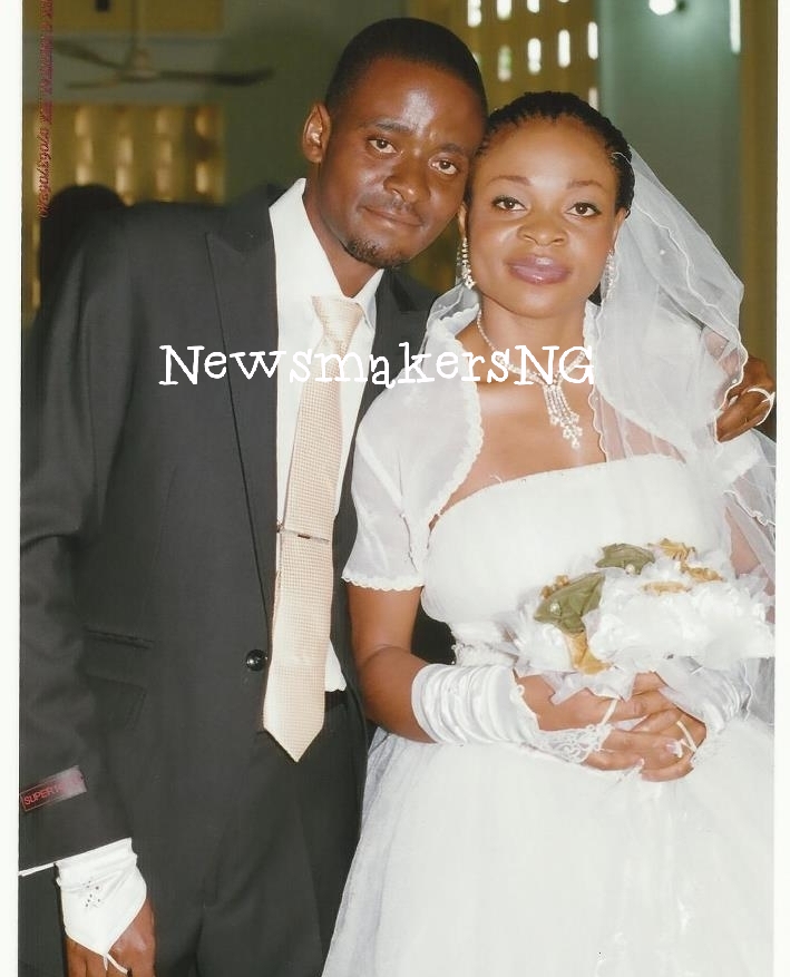 The late Mr and Mrs Adetsav on their wedding day.