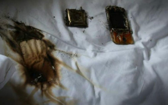 File, Kenyan Mwaniki’s bed after the phone exploded