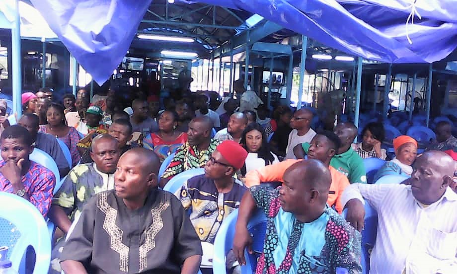 Leaders of the group at the rally in Lagos