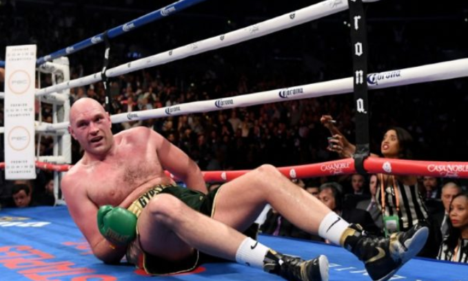 Tyson Fury on the floor