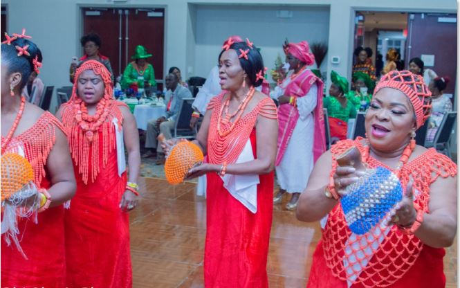 Edo cultural group performing at the event