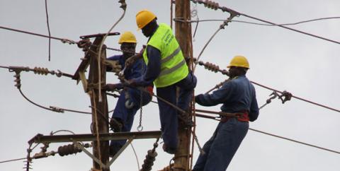 Electricity workers