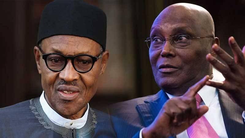 Two of the gladiators in Saturday's Presidential election, President Muhammadu Buhari of the All Progressives Congress (APC) and Alhaji Atiku Abubakar of the Peoples Democratic Party (PDP).