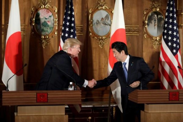 Trump and Shinzo Abe