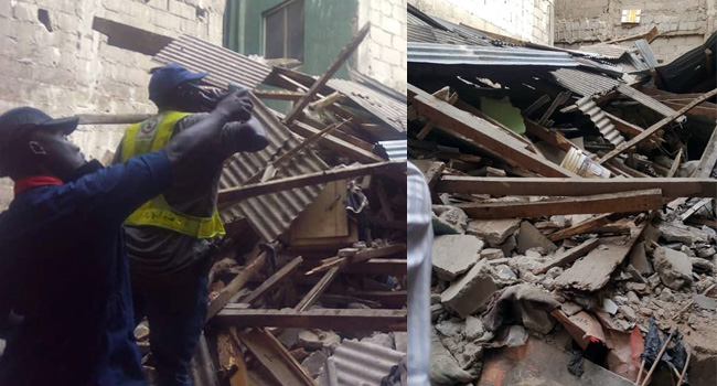 Image of the collapsed building