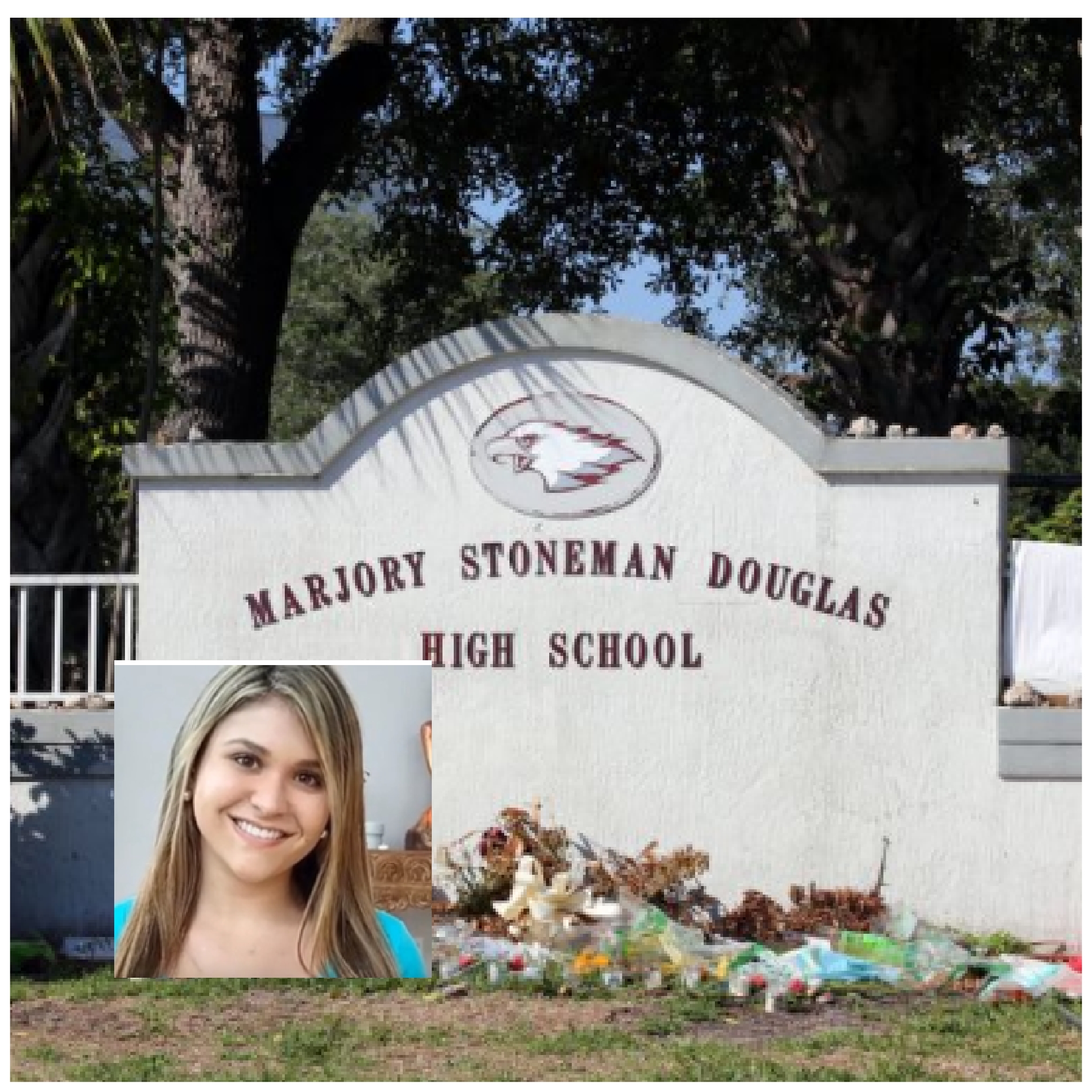 Marjory Stoneman Douglas High School in Parkland, Florida, Inset, Sydney Aiello