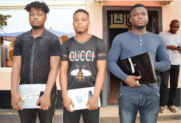 Some of the suspected Internet fraudsters in EFCC net