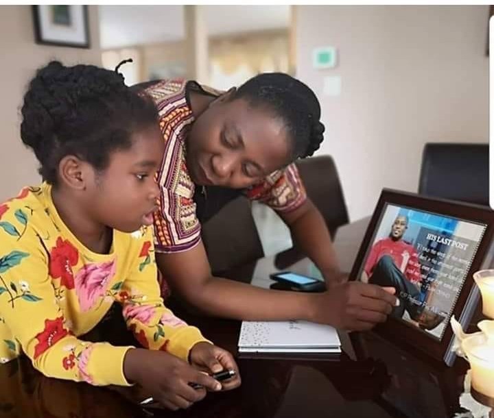 The wife and daughter of the late Pius Adesanmi