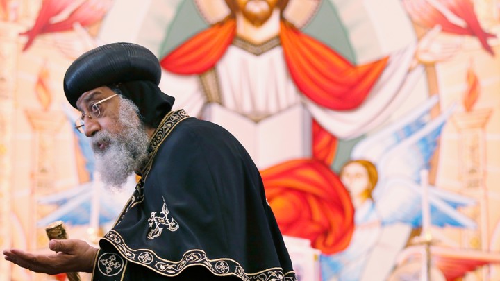 Bishop Epiphanius was found dead in the Monastery