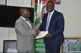 Health Minister Prof Isaac Adewole, left, and Prof Ikpeme Ikpeme