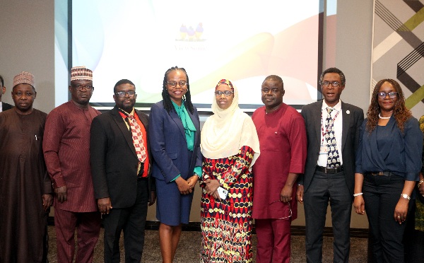 From Left: Director, Medical and Health Service, Kano State Ministry of Health, Dr Shehu Abdullahi; Deputy Director, Food and Drug Services Department, Essential Medicine list Division, Federal Ministry of Health, Yakubu Bulama; Director, Safe Motherhood Reproductive Health Division, FMoH, Dr Samuel Oyeniyi; Chief Investigator, IVON Trial/Director, Centre for Clinical Trials Research and Implementation Science, College of Medicine, University of Lagos, Prof Bosede Afolabi; Director of Africa Center of Excellence for Population Health and Policy, Bayero University Kano/Aminu Kano Teaching Hospital, Prof Hadiza Galadanci; Director, Specialty Hospitals, FMoH, Dr Aderemi Azeez; Deputy Provost elect, College of Medicine, University of Lagos, Prof Daniel Odebiyi; and Senior Program Officer, Health Global Development, Bill and Melinda Gates Foundation Nigeria, Dr Charity Chenge, during the IVON Trial close-out ceremony in Lagos… on Thursday.