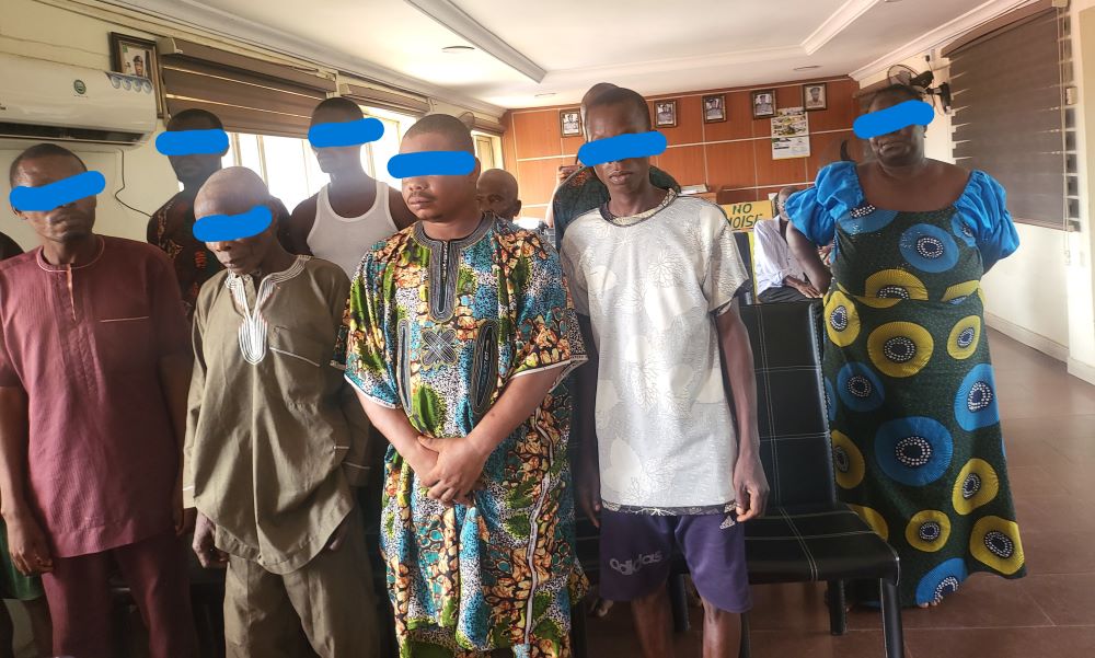 The suspected ritual killers in police held by the police in Lagos