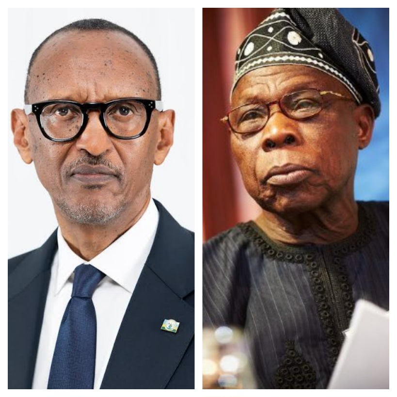 Obasanjo congratulates Kagame on reelection as Rwanda President.